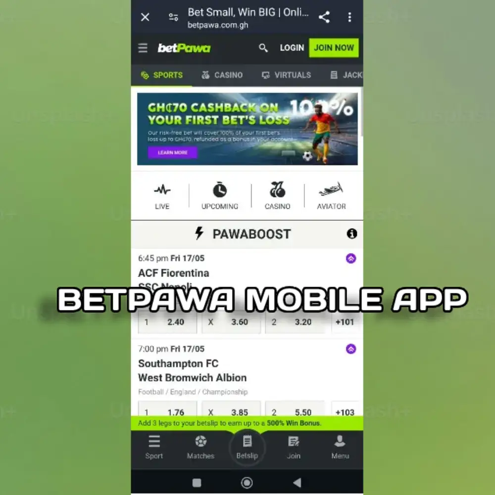 Betpawa mobile app